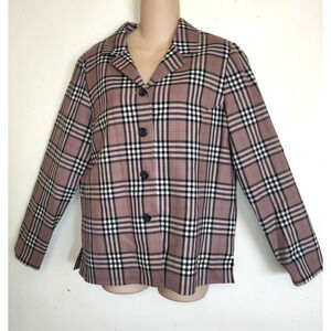 Vintage Pendleton Virgin Wool Tartan Plaid Blazer Women's 10 Jacket USA 80s 90s